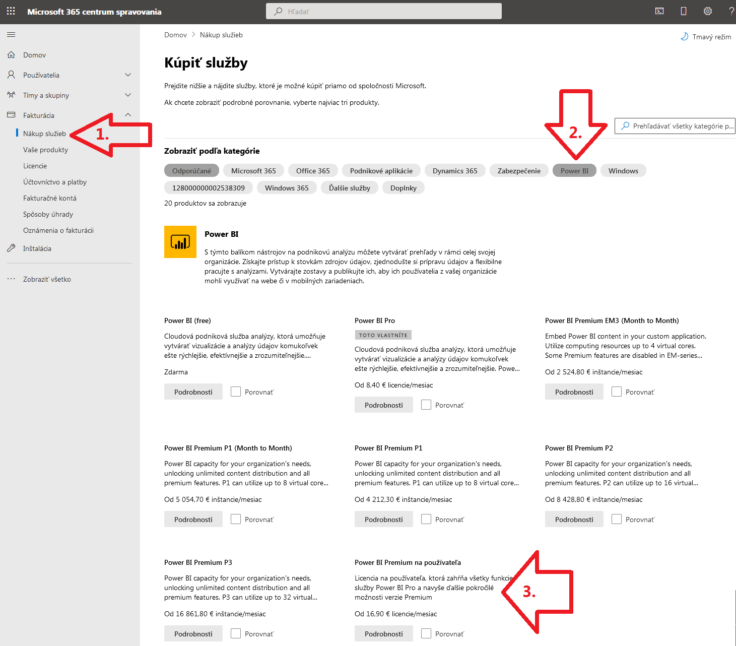 Ako spraviť upgrade Power BI Pro na Power BI Premium per user - chýbajúca možnosť a workaround